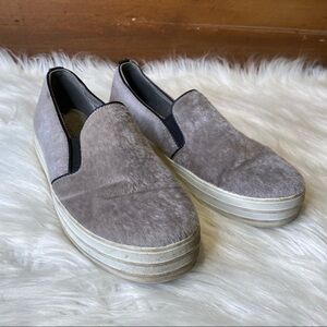 Skechers Street Rise It Grey Faux Leather Platform Slip On Sneakers Grey Size 8